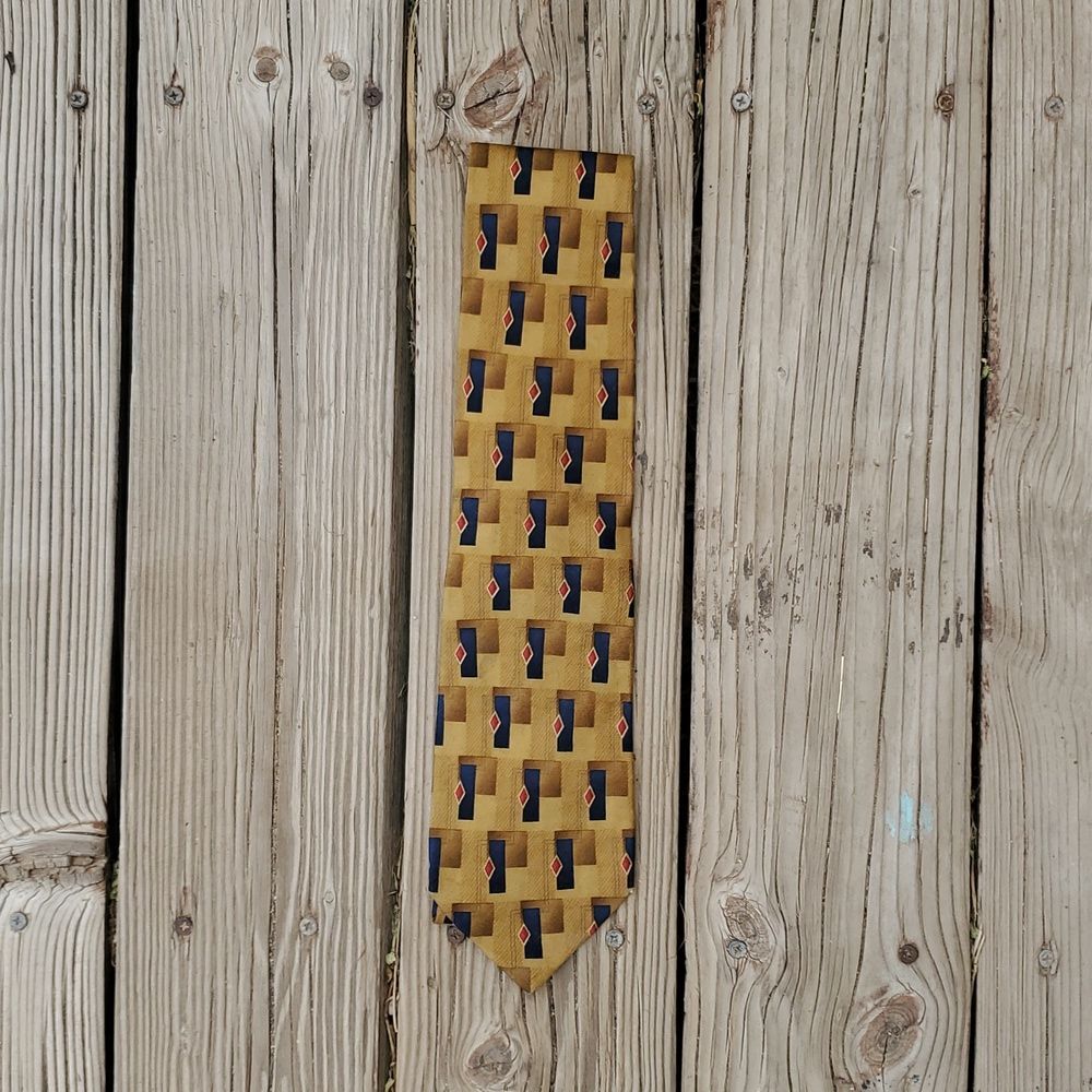 Nordstrom J.Z. Richards Gold Geometric Print Necktie